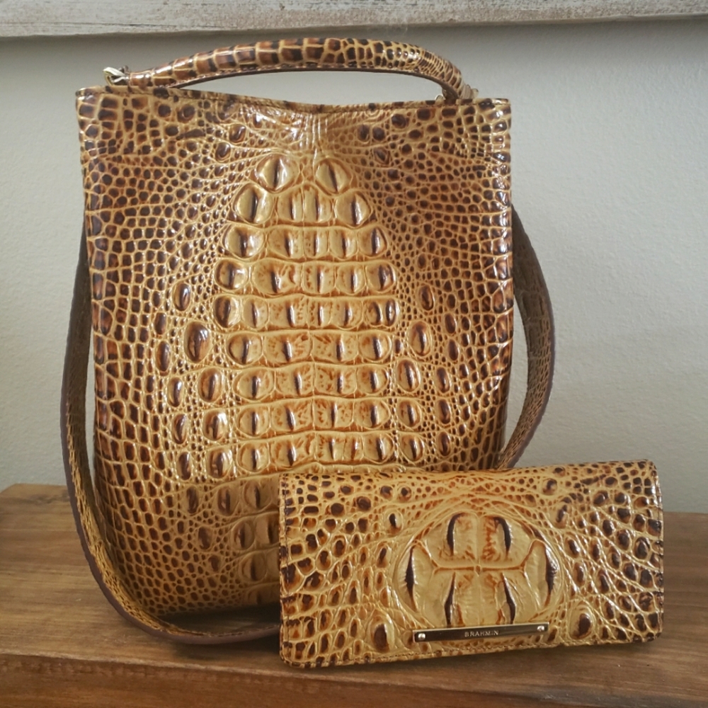 Brahmin Amelia Bucket Bag & Matching Wallet